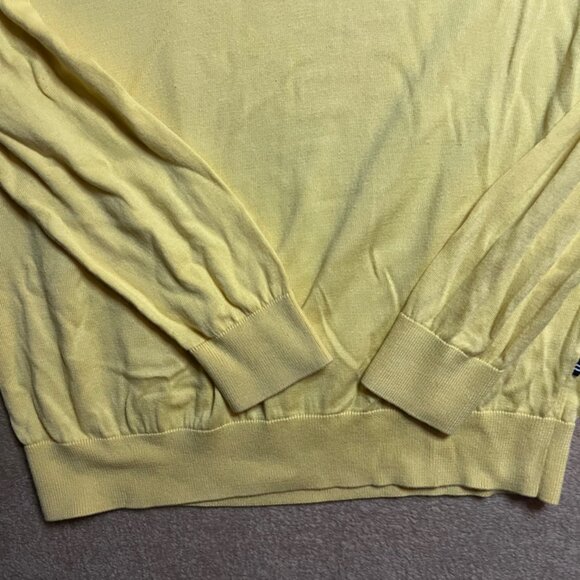 Nautica Luxury Performance XL Long Sleeve Knit Pullover Sweater Pale Yellow (Z) - Picture 6 of 7